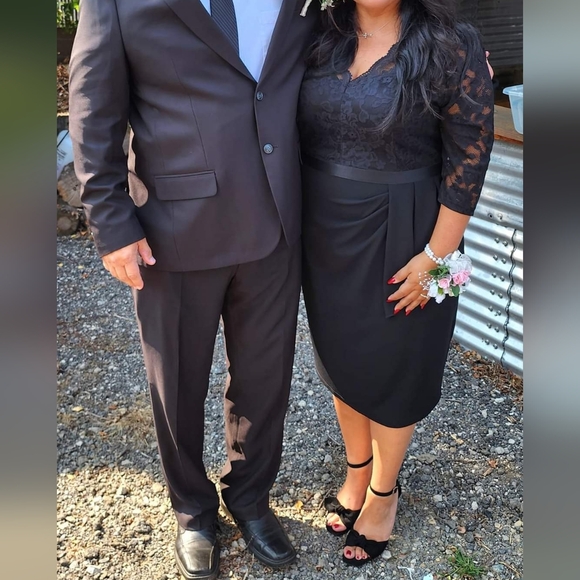 Black Lace & polyester cocktail dress Size XXL - Picture 8 of 8